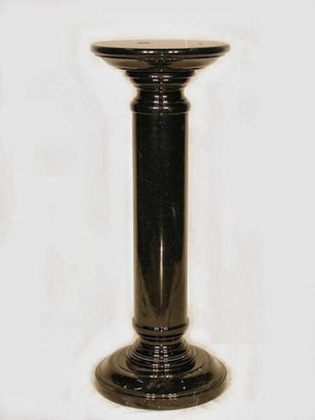 Black Marble Pedestal 36" High